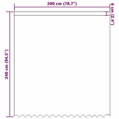 Gordijnen met gordijnen Bloemen Wit 200 x 240 cm Polyester