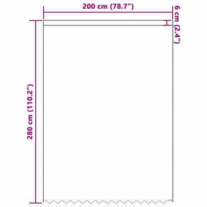 Gordijnen met gordijnen Bloemen Wit 200 x 280 cm Polyester