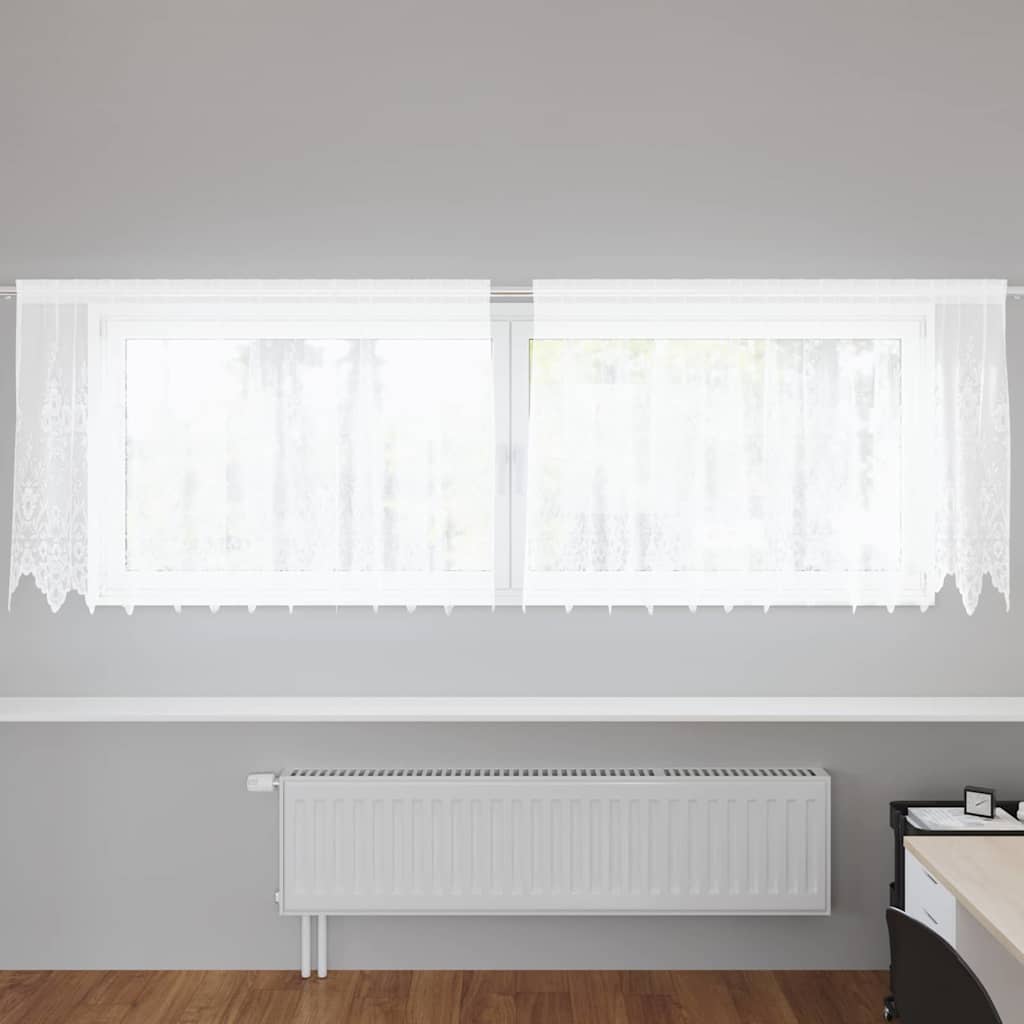 Gordijnen met gordijnen Wit 300 x 100 cm Polyester
