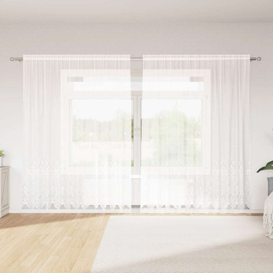 Gordijnen met gordijnen Wit 300 x 200 cm Polyester