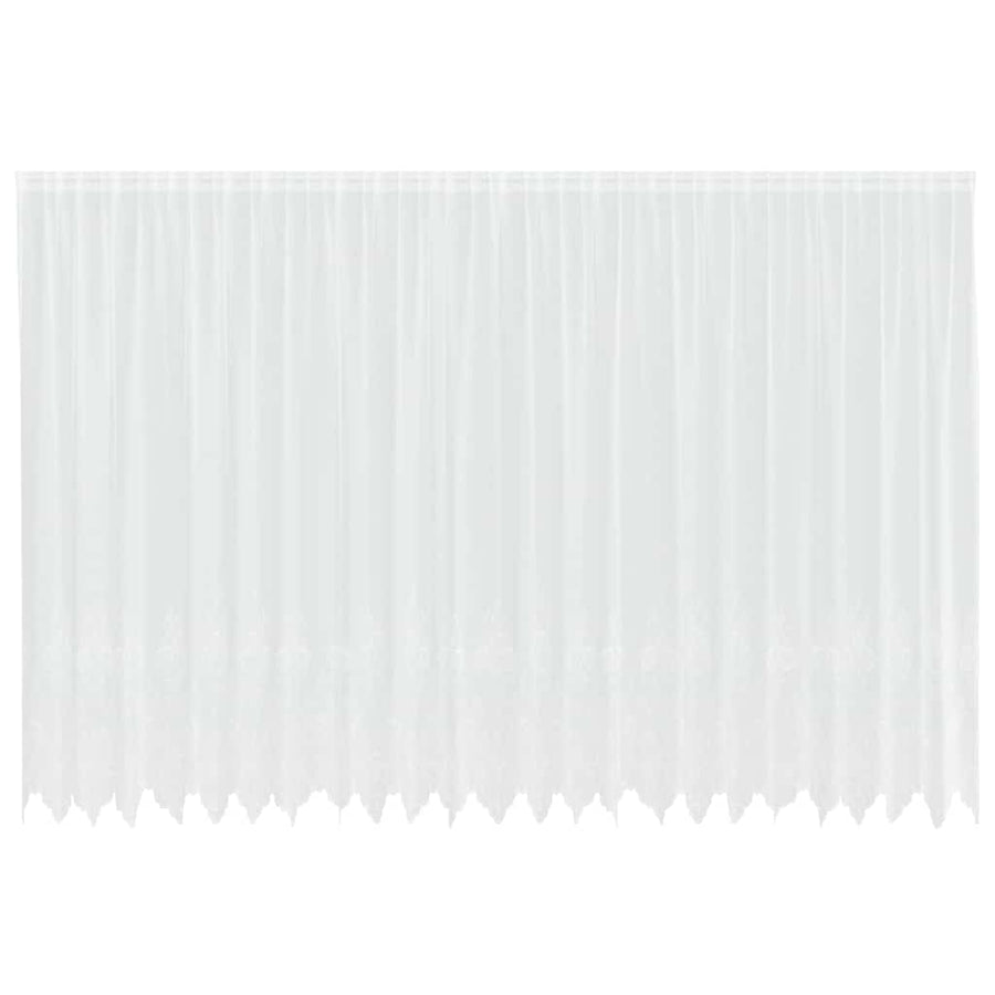 Gordijnen met gordijnen Bloemen Wit 600 x 200 cm Polyester