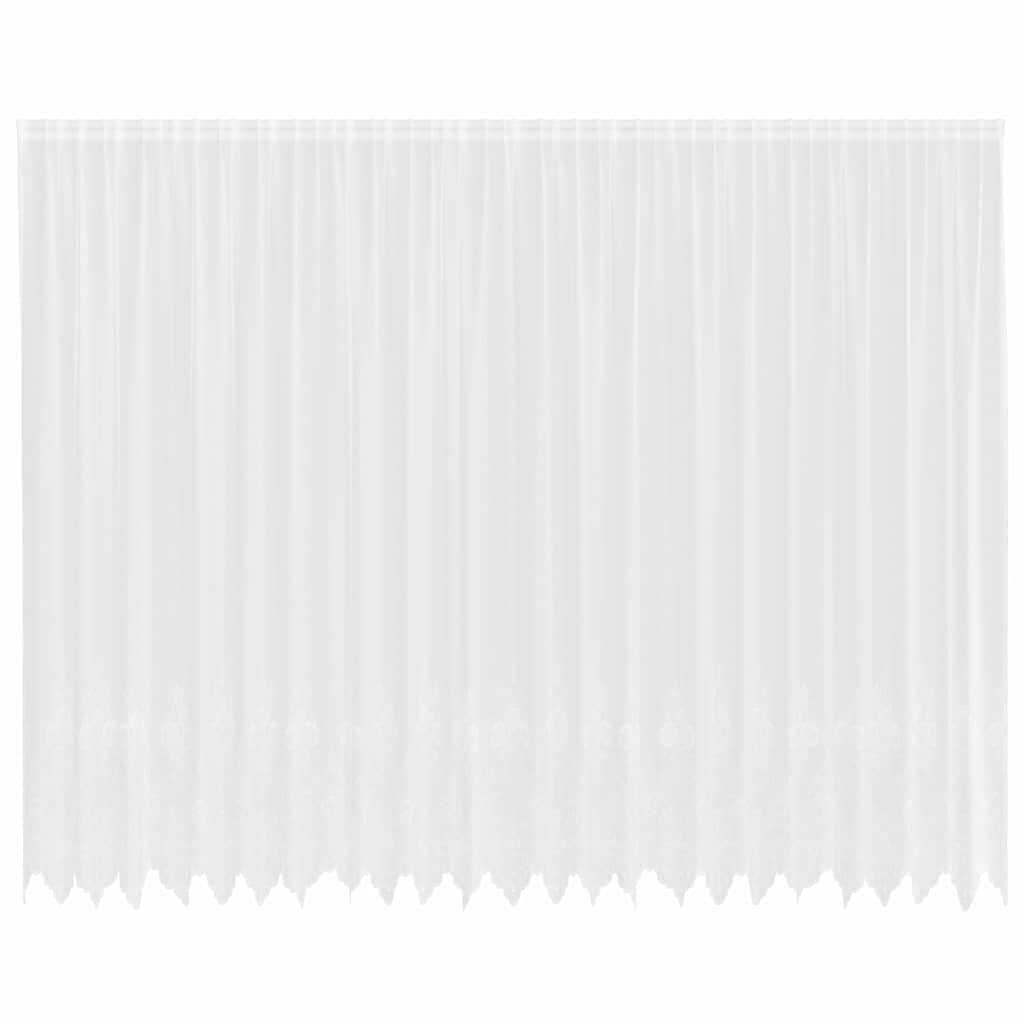Gordijnen met gordijnen Bloemen Wit 600 × 300 cm Polyester
