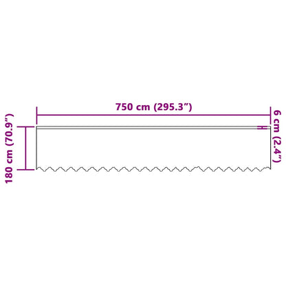 Gordijnen met gordijnen Wit 750 x 180 cm Polyester