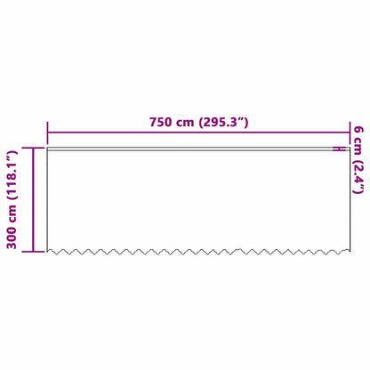 Gordijnen met gordijnen Wit 750 x 300 cm Polyester