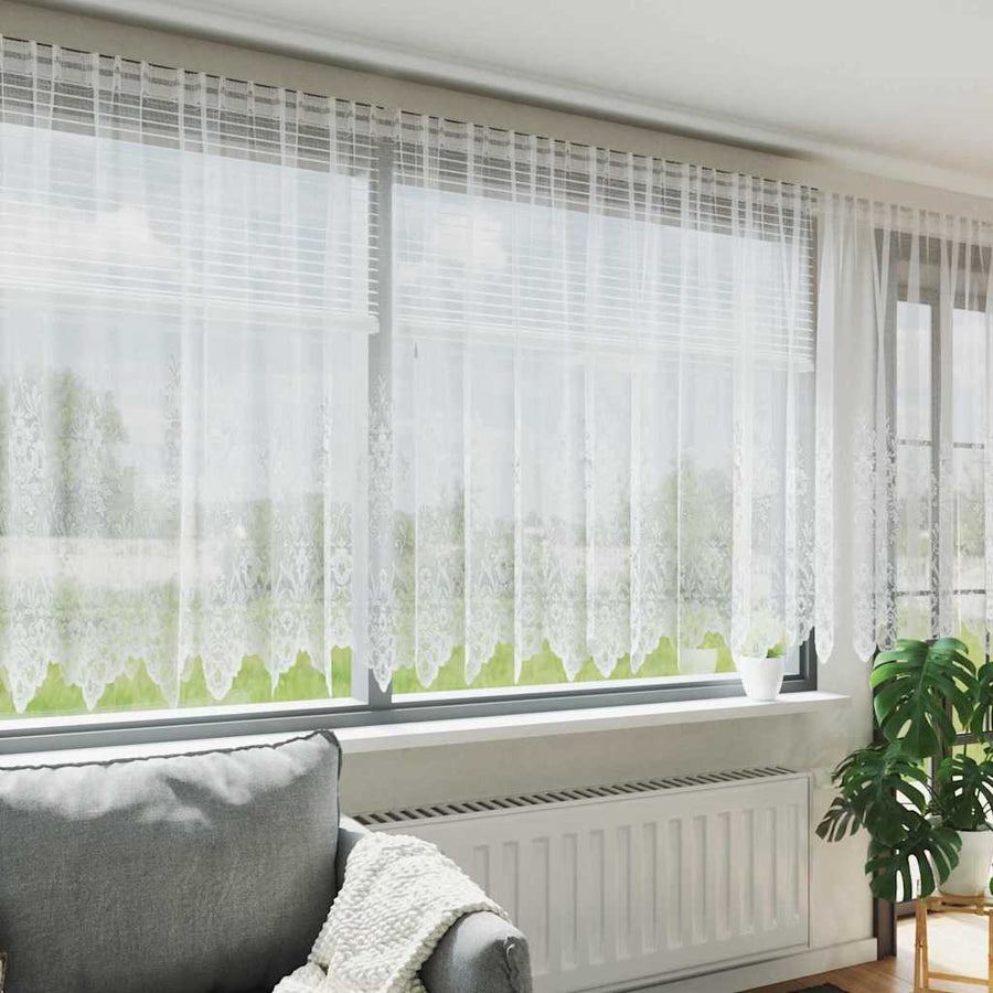 Gordijnen met gordijnen Wit 900 x 160 cm Polyester