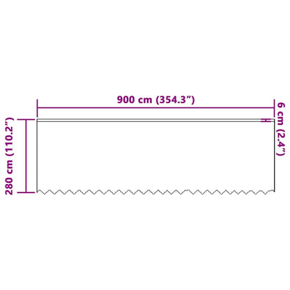 Gordijnen met gordijnen Bloemen Wit 900 x 280 cm Polyester