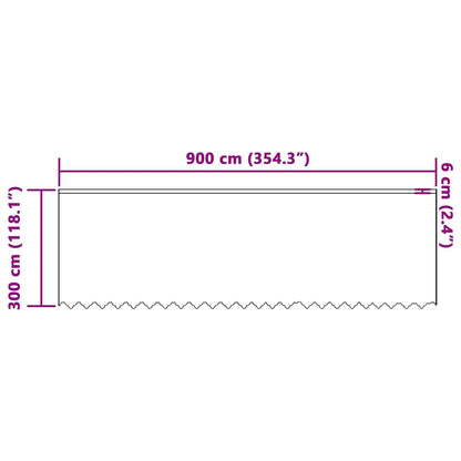 Gordijnen met gordijnen Wit 900 x 300 cm Polyester
