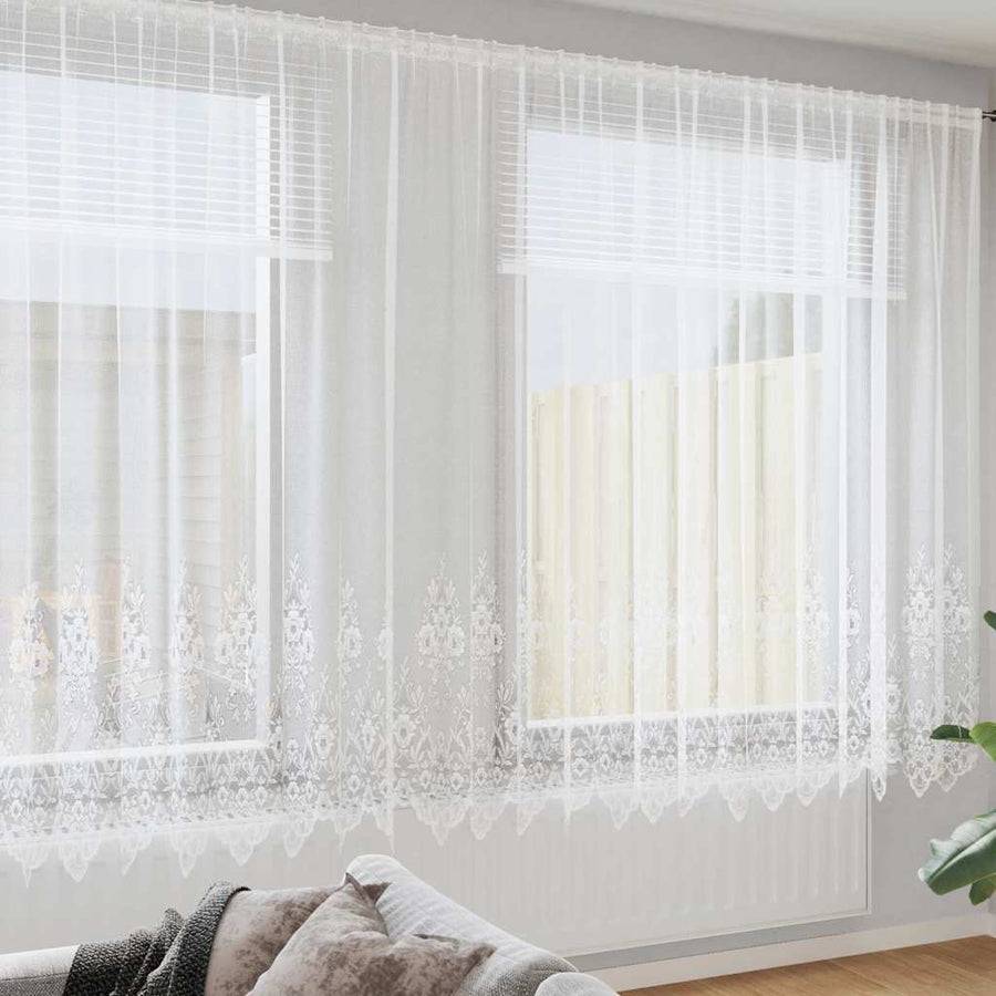 Gordijnen met gordijnen Wit 1200 x 245 cm Polyester