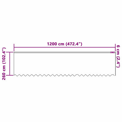 Gordijnen met gordijnen Bloemen Wit 1200 x 260 cm Polyester