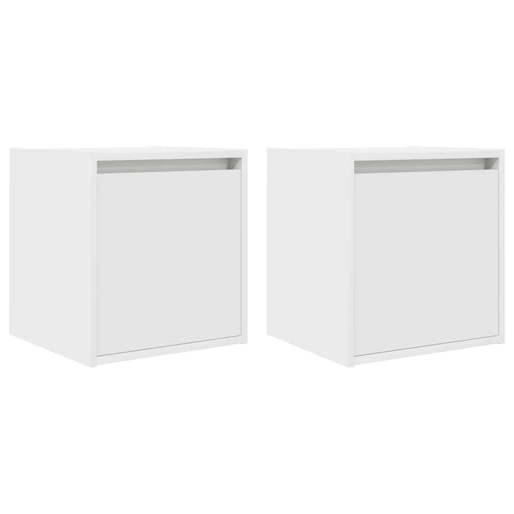 Nachtkastjes wandgemonteerd 2 st 38x34x40 cm wit