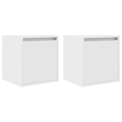 Nachtkastjes wandgemonteerd 2 st 38x34x40 cm wit