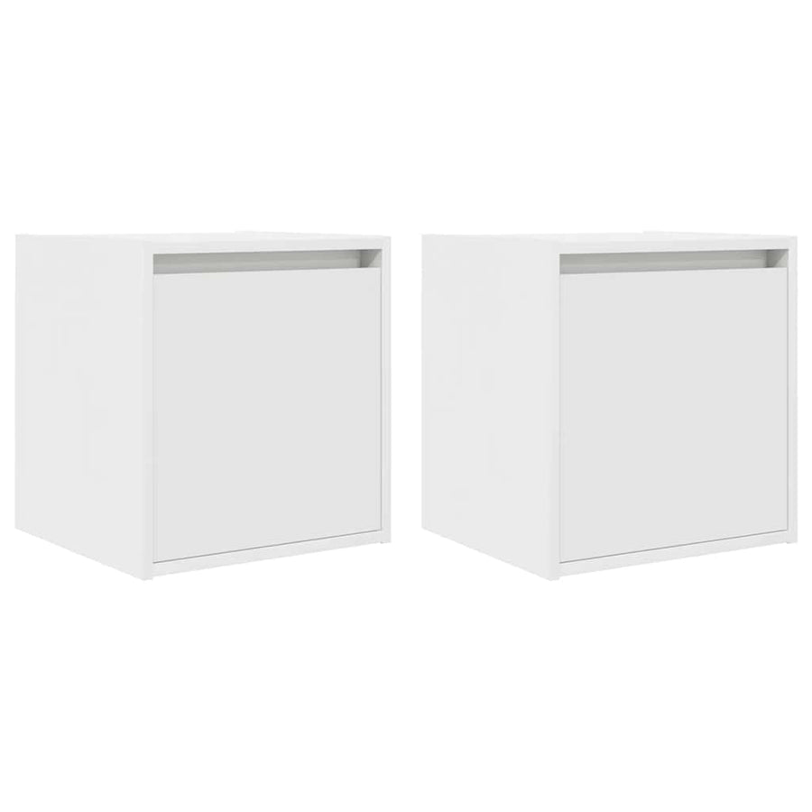 Nachtkastjes wandgemonteerd 2 st 38x34x40 cm wit