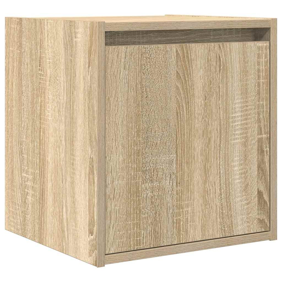 Nachtkastje wandgemonteerd 38x34x40 cm sonoma eikenkleurig