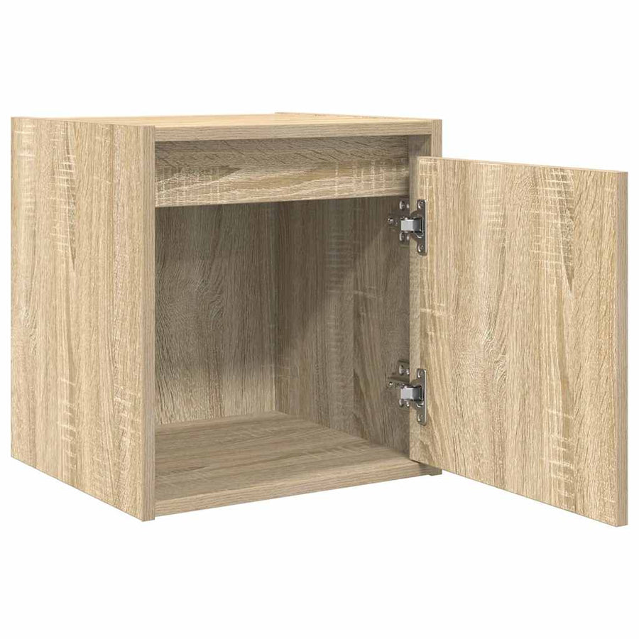 Nachtkastje wandgemonteerd 38x34x40 cm sonoma eikenkleurig