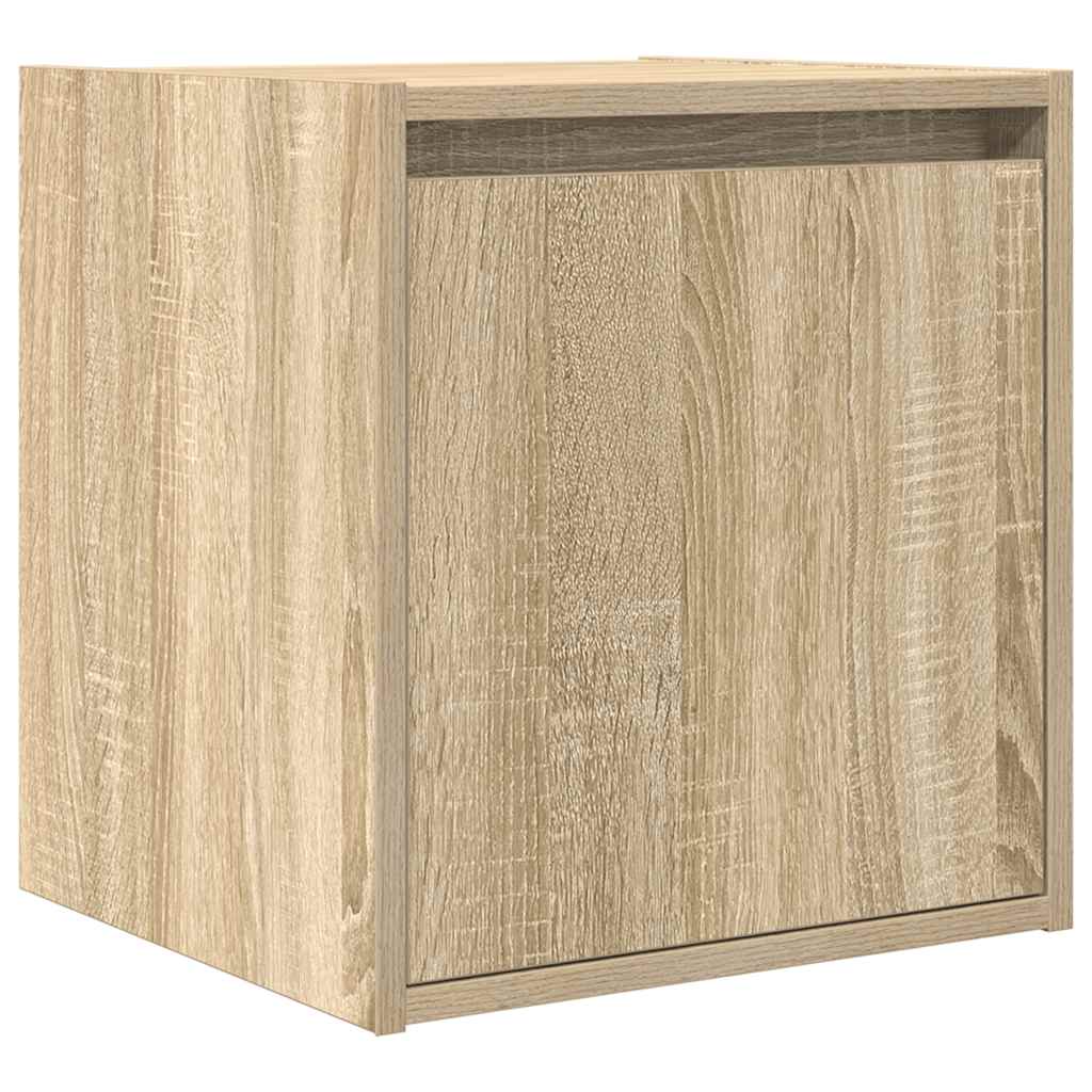 Nachtkastjes 2 st wandgemonteerd 38x34x40 cm sonoma eikenkleur