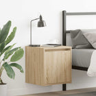 Bedside tables 2 pcs wall-mounted 38x34x40 cm Sonoma oak colour