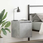 Wall-mounted nightstand 38x34x40 cm concrete grey