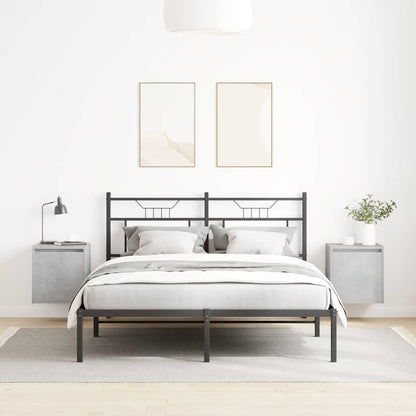 Nachtkastjes 2 st wandgemonteerd 38x34x40 cm betongrijs