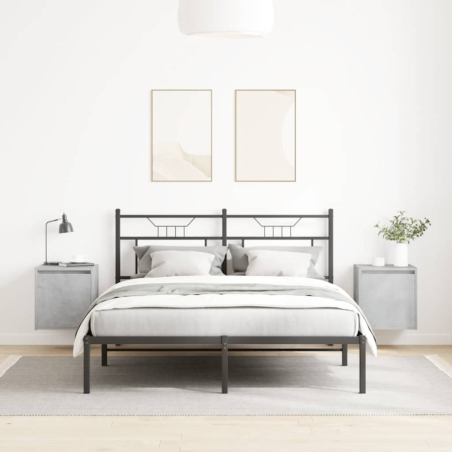 Nachtkastjes 2 st wandgemonteerd 38x34x40 cm betongrijs