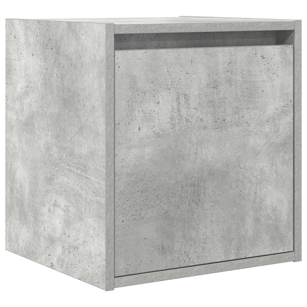 Nachtkastjes 2 st wandgemonteerd 38x34x40 cm betongrijs