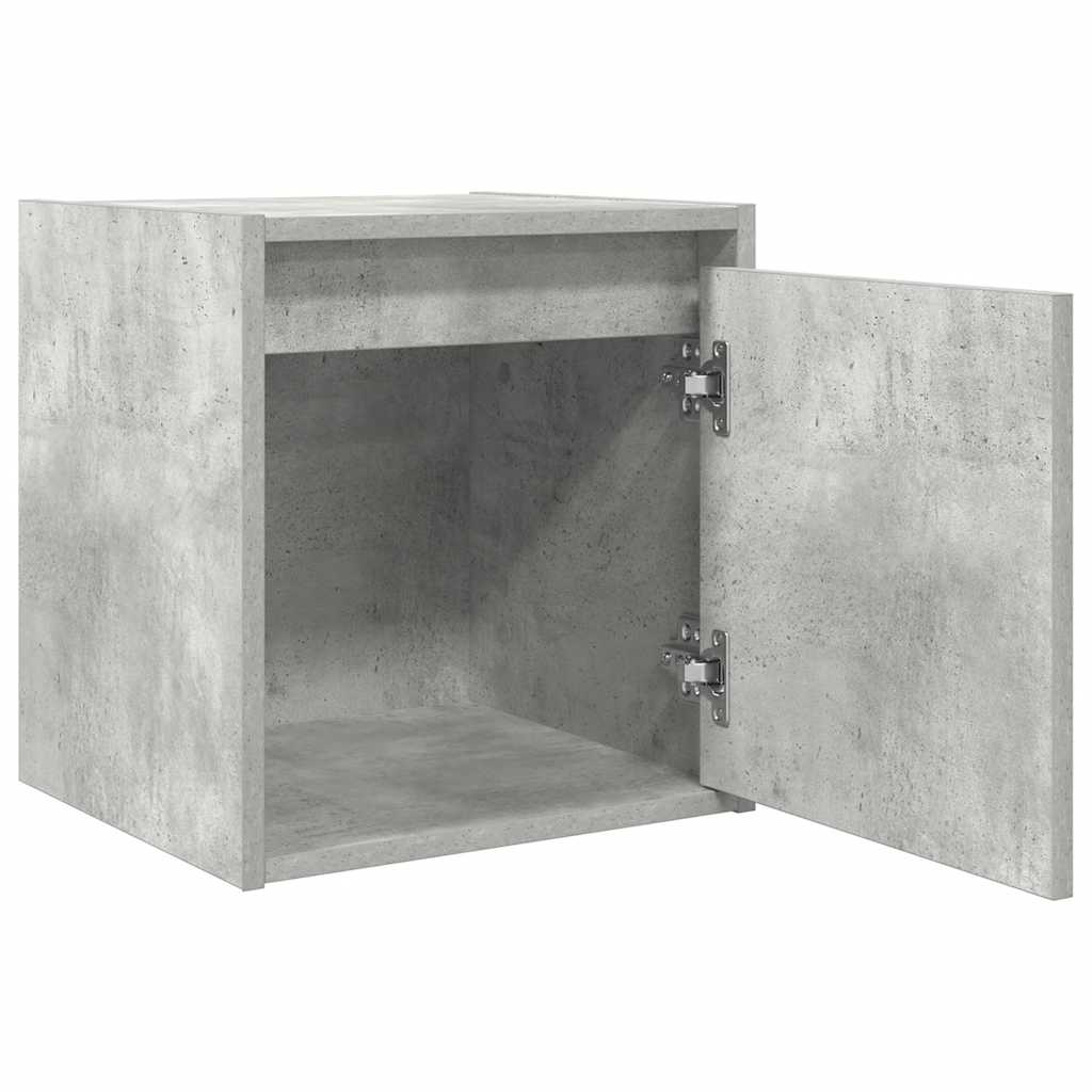 Nachtkastjes 2 st wandgemonteerd 38x34x40 cm betongrijs
