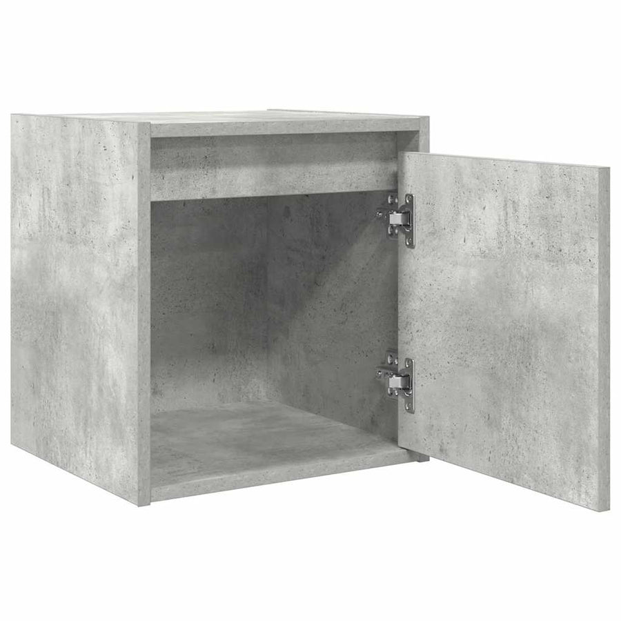Nachtkastjes 2 st wandgemonteerd 38x34x40 cm betongrijs