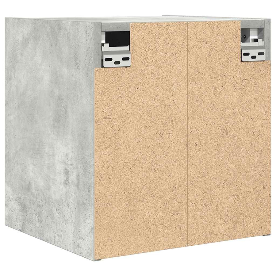 Nachtkastjes 2 st wandgemonteerd 38x34x40 cm betongrijs
