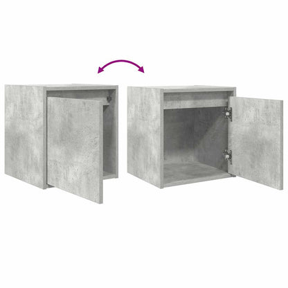 Nachtkastjes 2 st wandgemonteerd 38x34x40 cm betongrijs