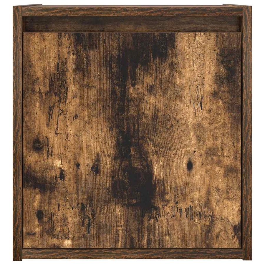 Nachtkastje wandgemonteerd 38x34x40 cm gerookt eikenkleurig