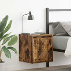 2 wall-mounted nightstands 38x34x40 cm smoked oak color
