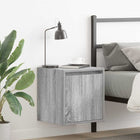 Wall-mounted nightstand 38x34x40 cm grey Sonoma oak effect