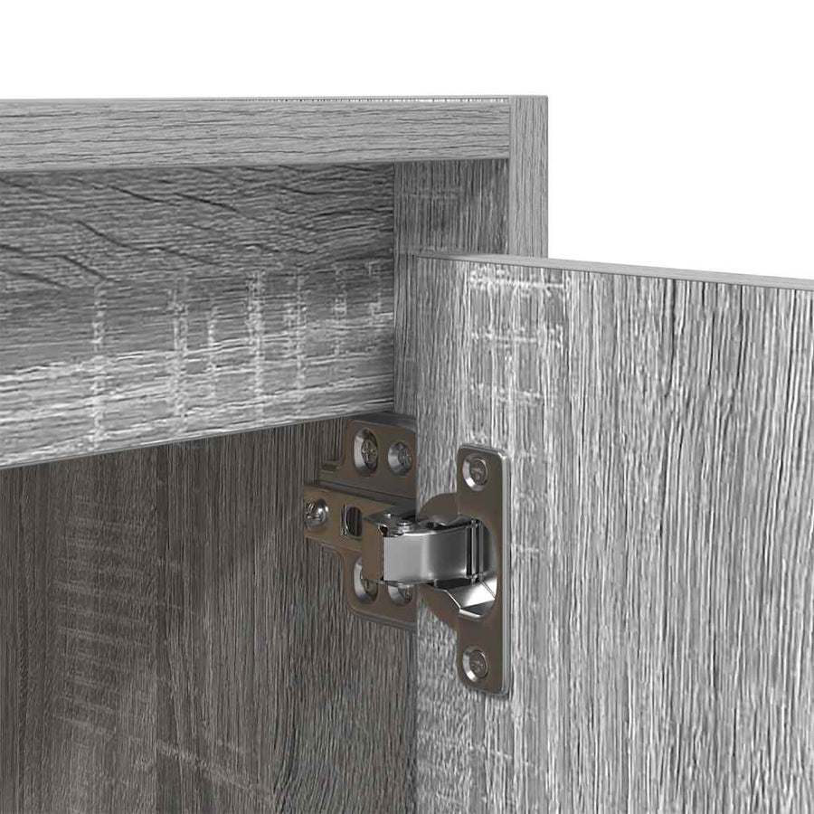 Nachtkastjes 2 st wandgemonteerd 38x34x40 cm grijs sonoma eiken