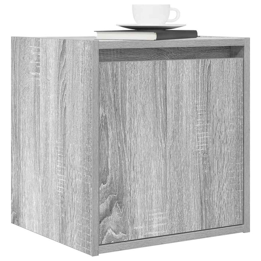 Nachtkastjes 2 st wandgemonteerd 38x34x40 cm grijs sonoma eiken