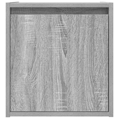 Nachtkastjes 2 st wandgemonteerd 38x34x40 cm grijs sonoma eiken