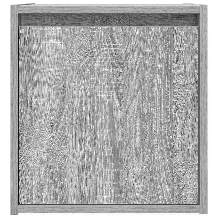 Nachtkastjes 2 st wandgemonteerd 38x34x40 cm grijs sonoma eiken