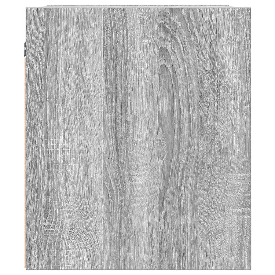 Nachtkastjes 2 st wandgemonteerd 38x34x40 cm grijs sonoma eiken