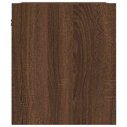 Nachtkastje wandgemonteerd 38x34x40 cm bruin eikenkleur