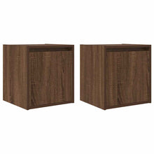 Nachtkastjes 2 st wandgemonteerd 38x34x40 cm bruin eikenkleur