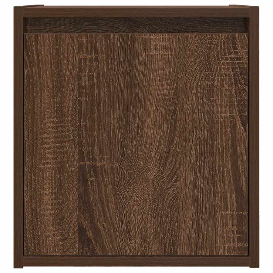 Nachtkastjes 2 st wandgemonteerd 38x34x40 cm bruin eikenkleur