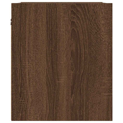 Nachtkastjes 2 st wandgemonteerd 38x34x40 cm bruin eikenkleur