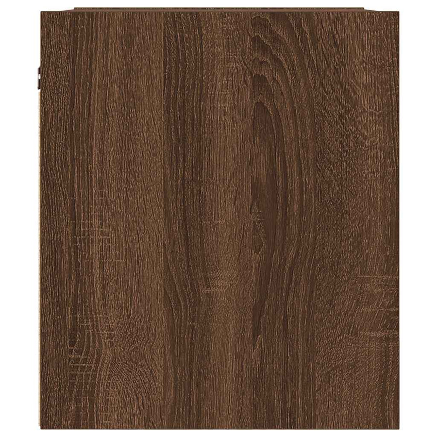 Nachtkastjes 2 st wandgemonteerd 38x34x40 cm bruin eikenkleur