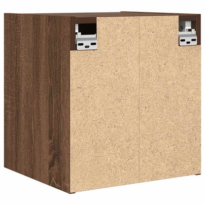 Nachtkastjes 2 st wandgemonteerd 38x34x40 cm bruin eikenkleur