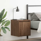 Nightstands 2 pcs wall-mounted 38x34x40 cm brown oak effect
