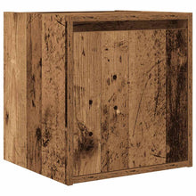 Nachtkastje wandgemonteerd 38x34x40 cm oud houtkleurig