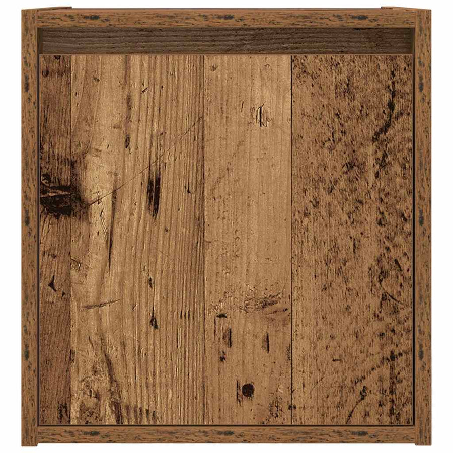 Nachtkastje wandgemonteerd 38x34x40 cm oud houtkleurig
