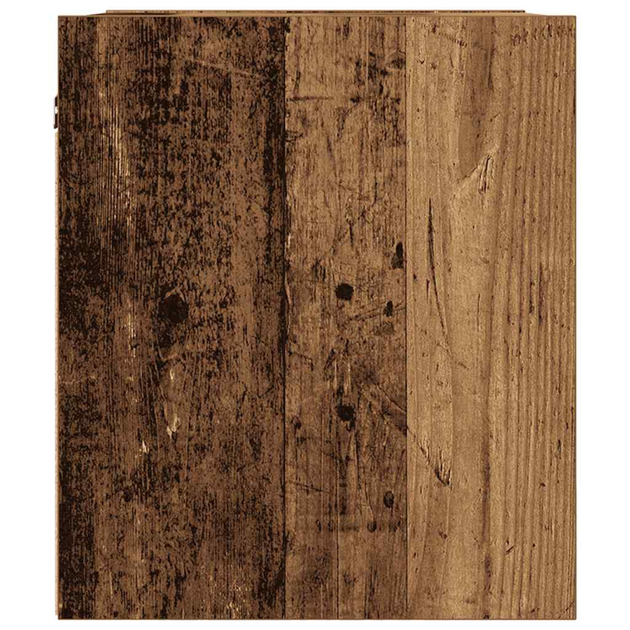 Nachtkastje wandgemonteerd 38x34x40 cm oud houtkleurig
