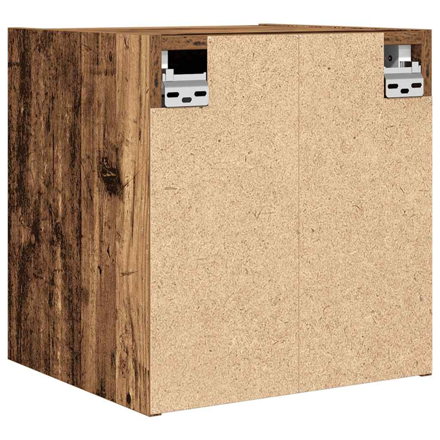 Nachtkastje wandgemonteerd 38x34x40 cm oud houtkleurig