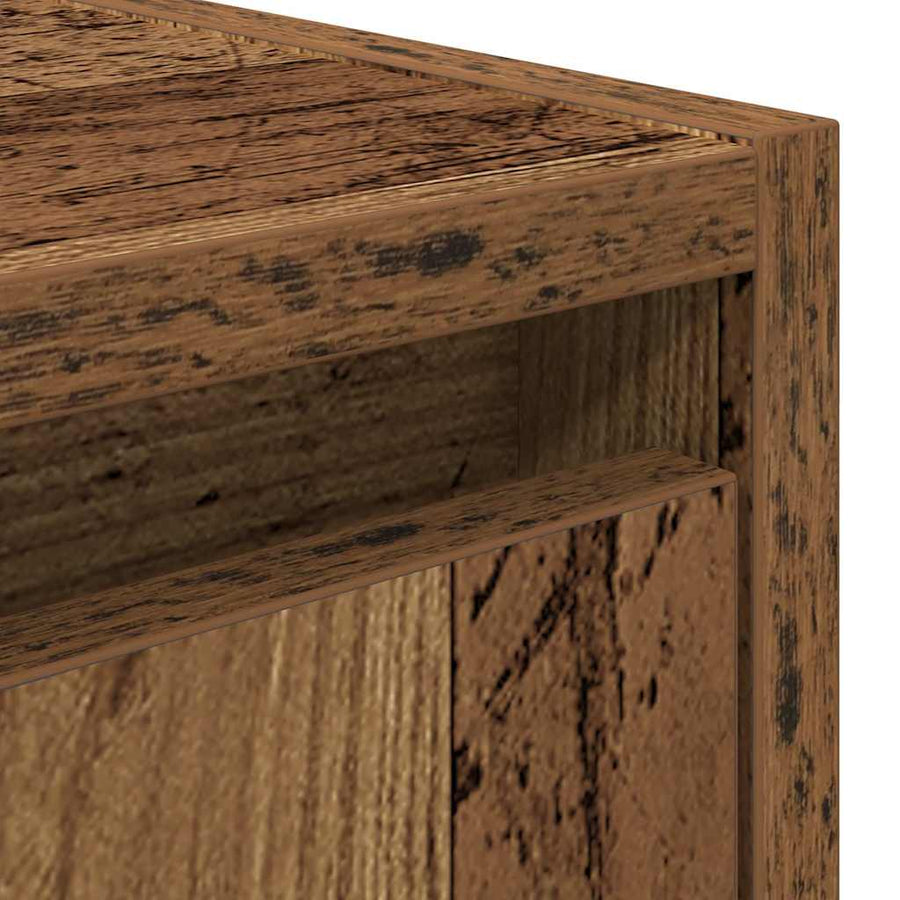 Nachtkastje wandgemonteerd 38x34x40 cm oud houtkleurig