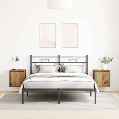 Nachtkastjes wandgemonteerd 2 st 38x34x40 cm oud houtkleurig
