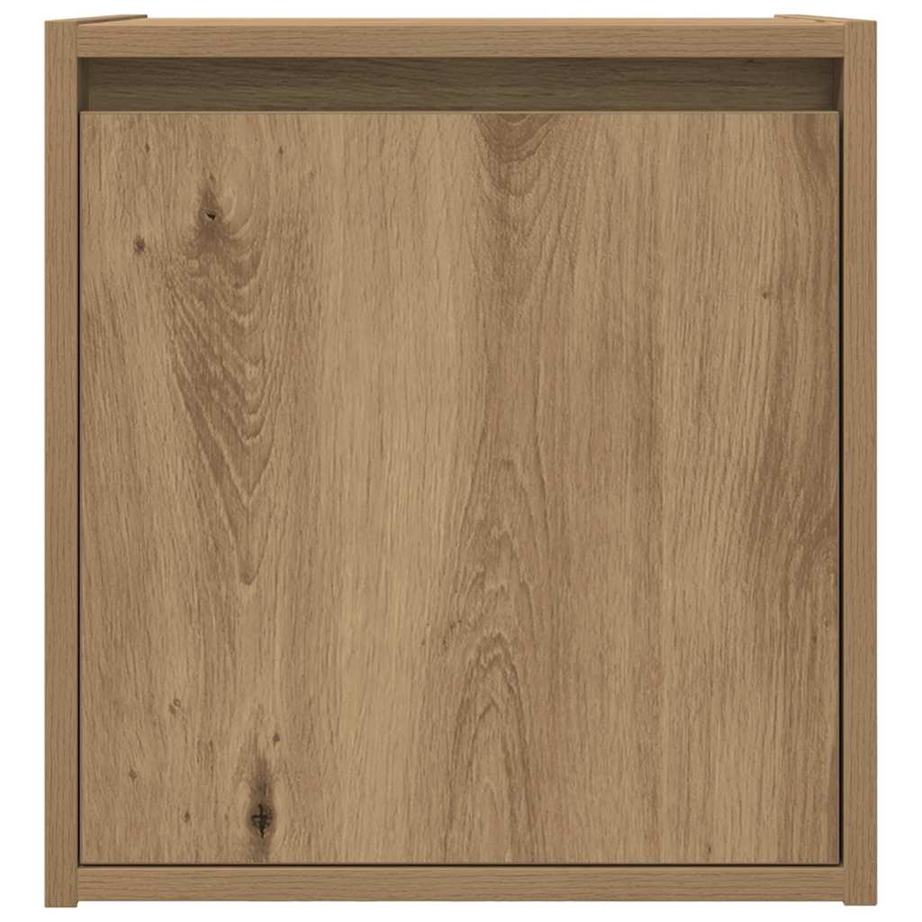 Nachtkastjes 2 st wandgemonteerd 38x34x40 cm artisanaal eiken